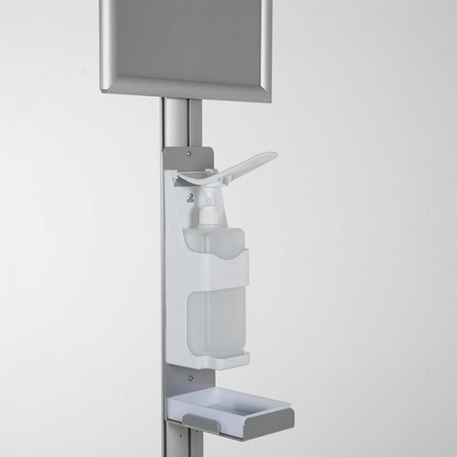 Printed Freestanding Hand Sanitiser Dispenser With A4 Poster Snap Frame
